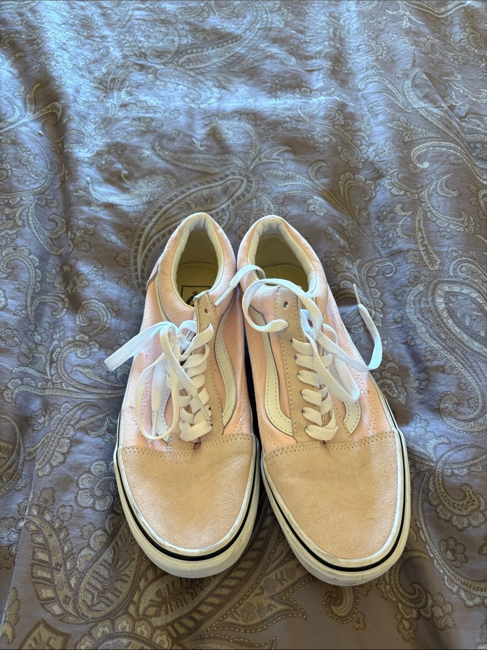 Vans Pink Suede Low-Top Lace-Up Sneakers